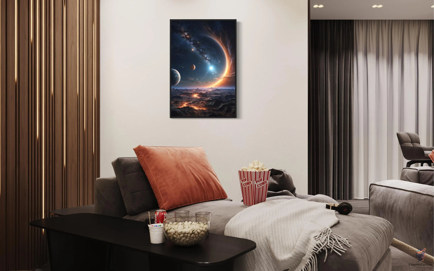 Epic Cosmic Landscape - Digital Download | Stunning Sci-Fi Wall Art with Planets and Galaxies CognitiCanvas