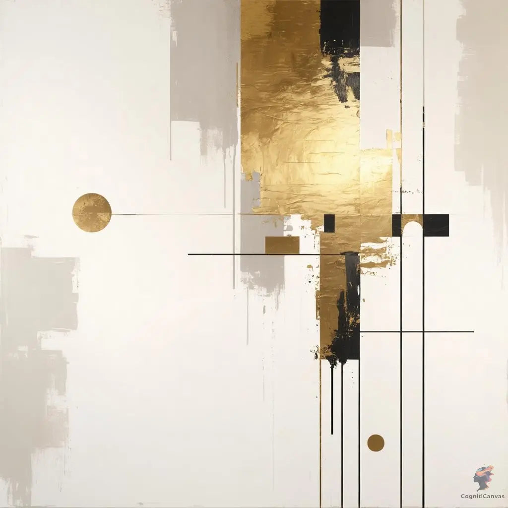 Gold-Infused Elegance | Modern Digital Wall Art CognitiCanvas