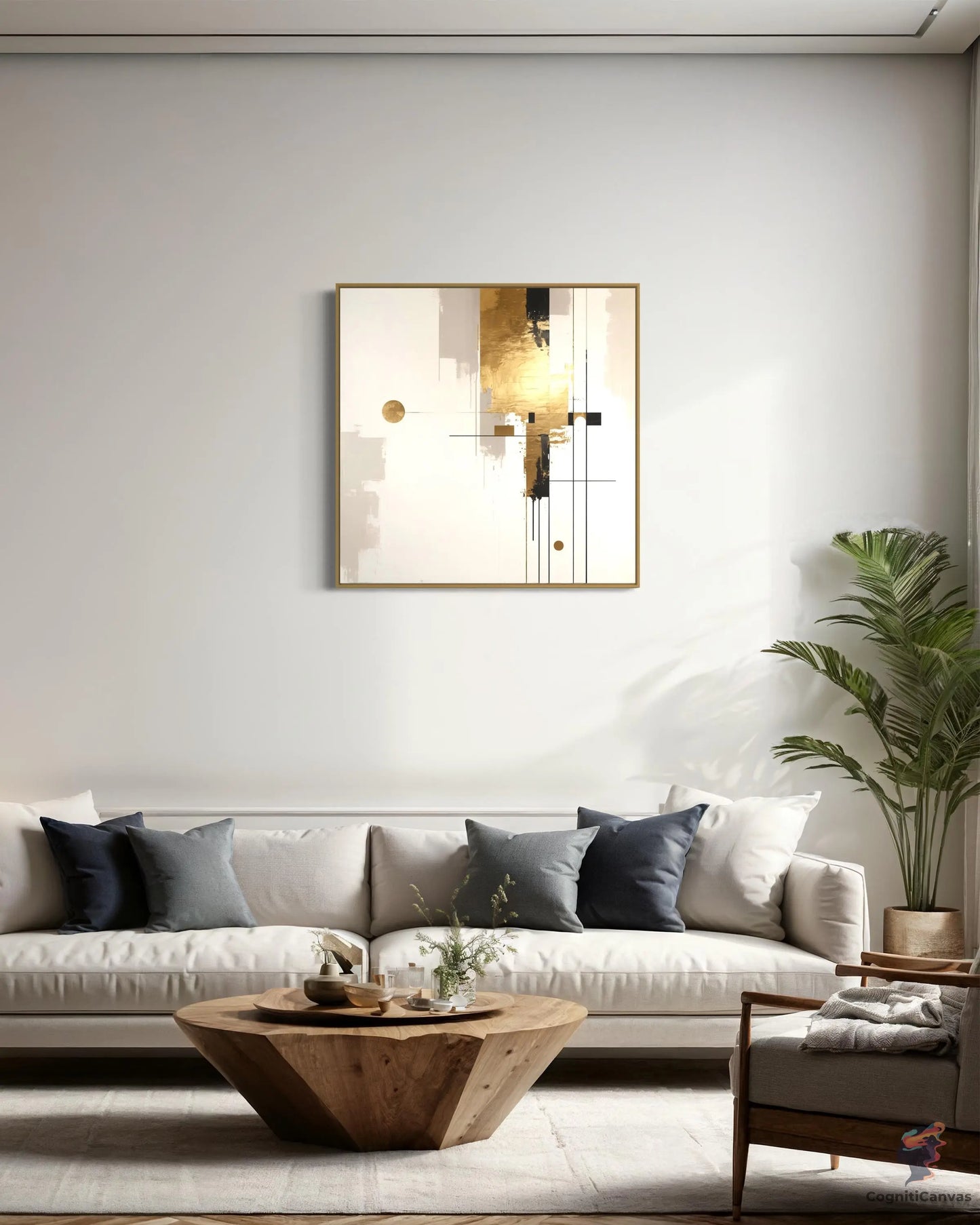 Gold-Infused Elegance | Modern Digital Wall Art CognitiCanvas