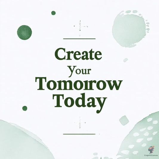 Inspiring 'Create Your Tomorrow' Serif Font Canvas Art - Bu | Modern Digital Wall Art CognitiCanvas