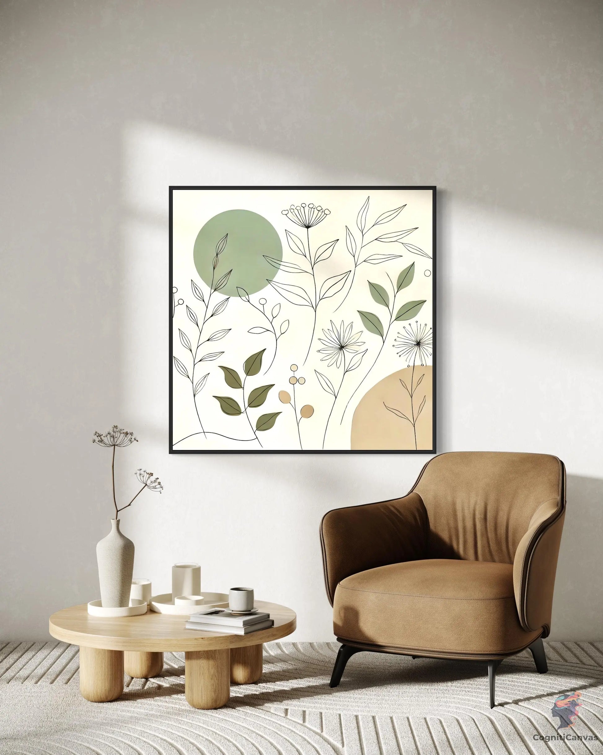 Minimalist Botanical Line Art Print - Nature-Inspired Digital Download CognitiCanvas