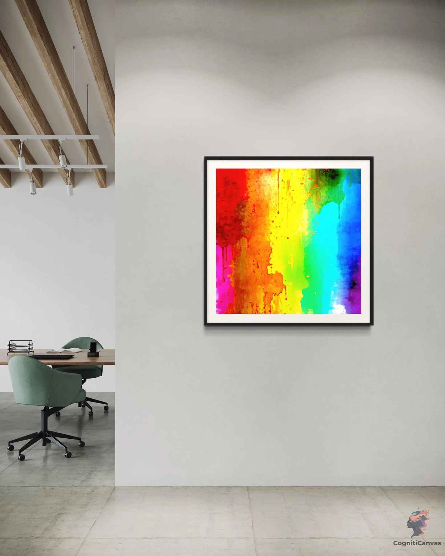 Affordable digital download – AI-generated modern abstract illustration for living room decor