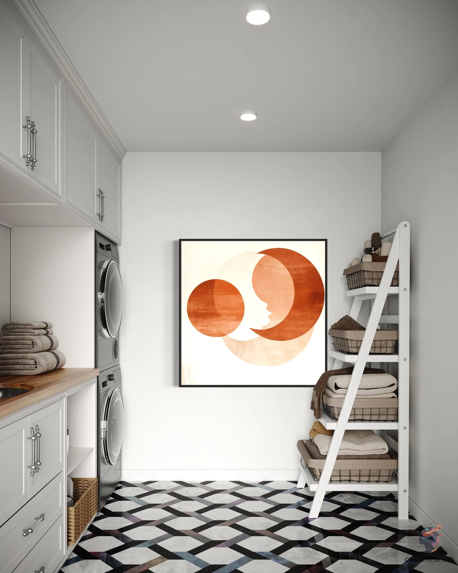 Modern Boho Wall Art | Minimalist Terracotta Digital Print CognitiCanvas