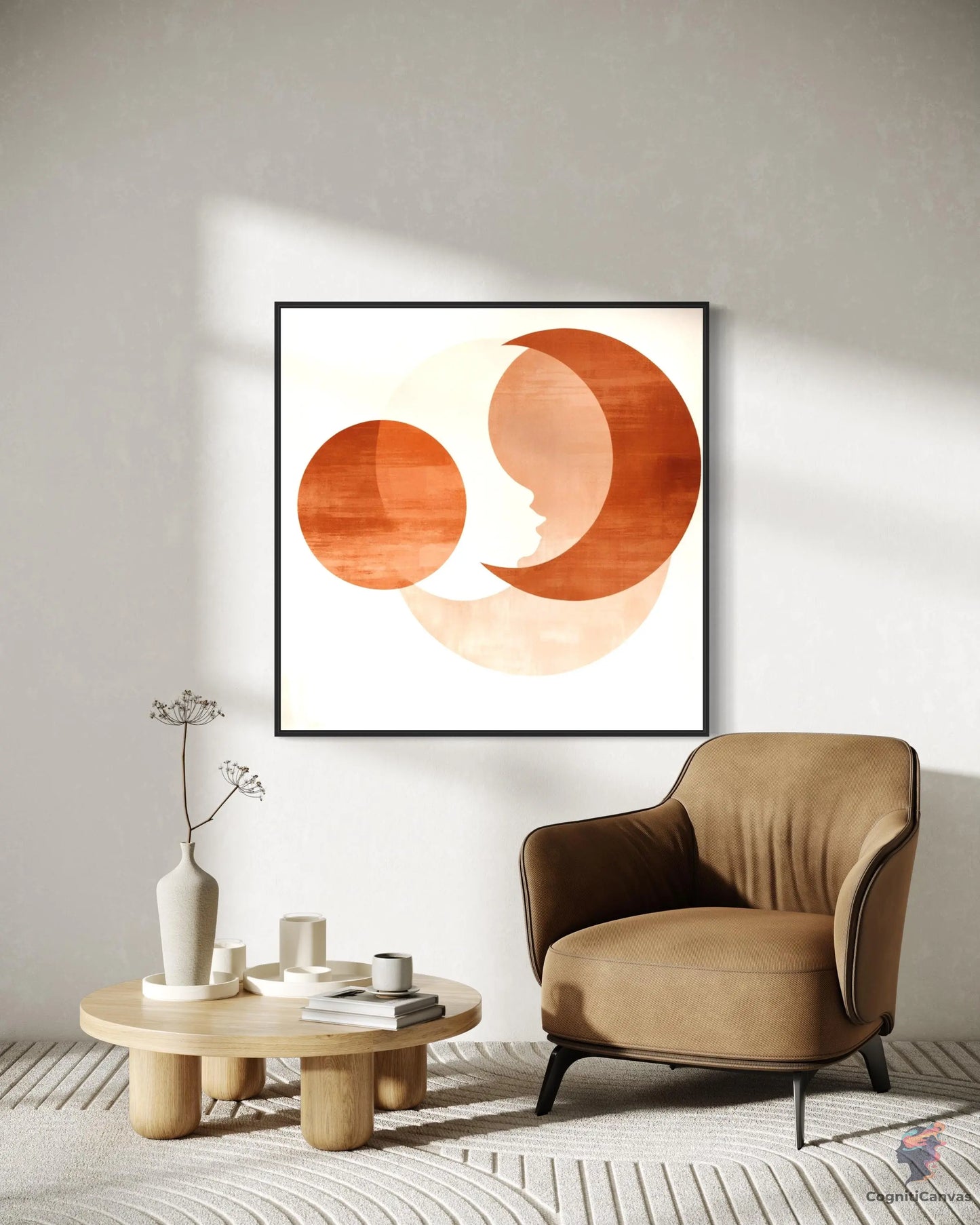 Modern Boho Wall Art | Minimalist Terracotta Digital Print CognitiCanvas