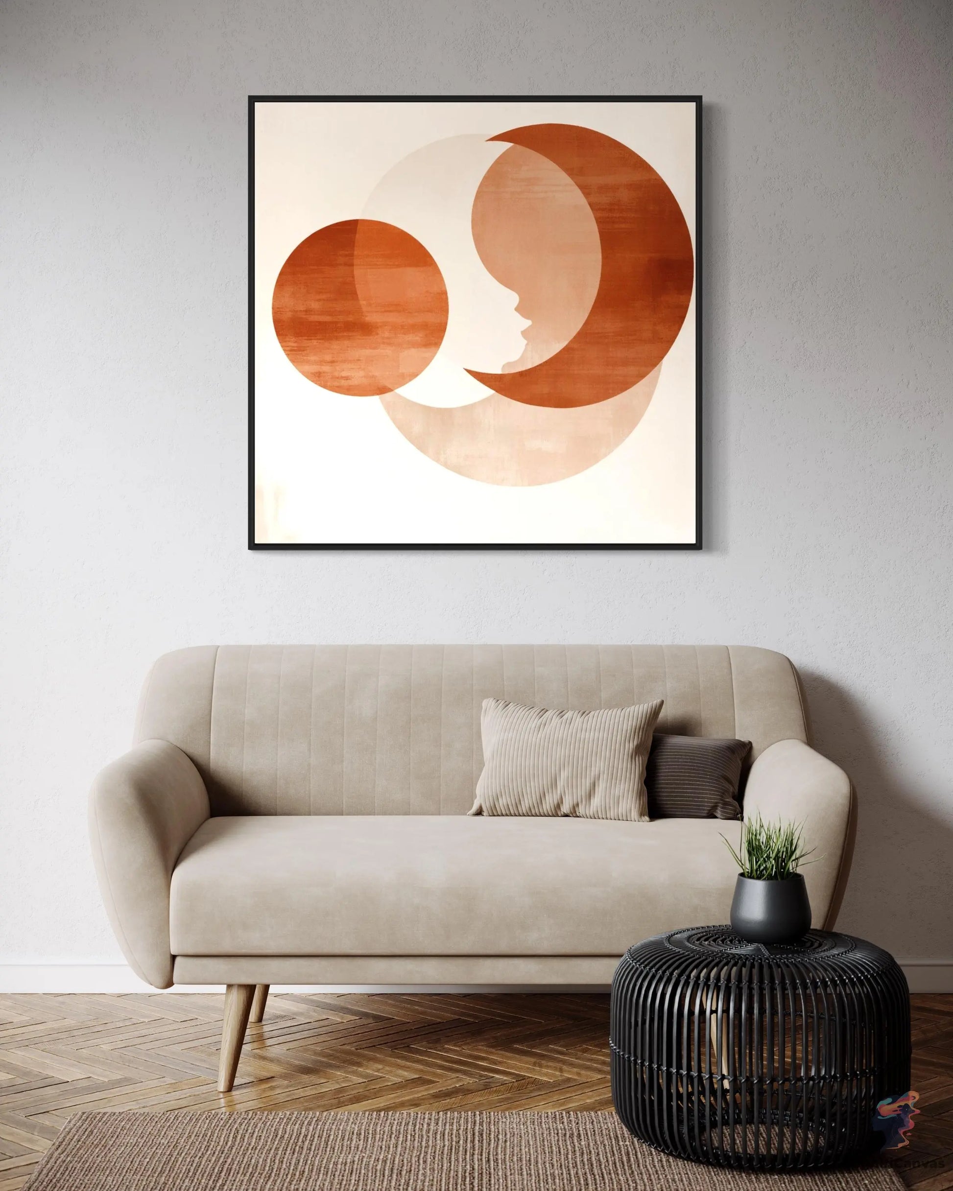 Modern Boho Wall Art | Minimalist Terracotta Digital Print CognitiCanvas