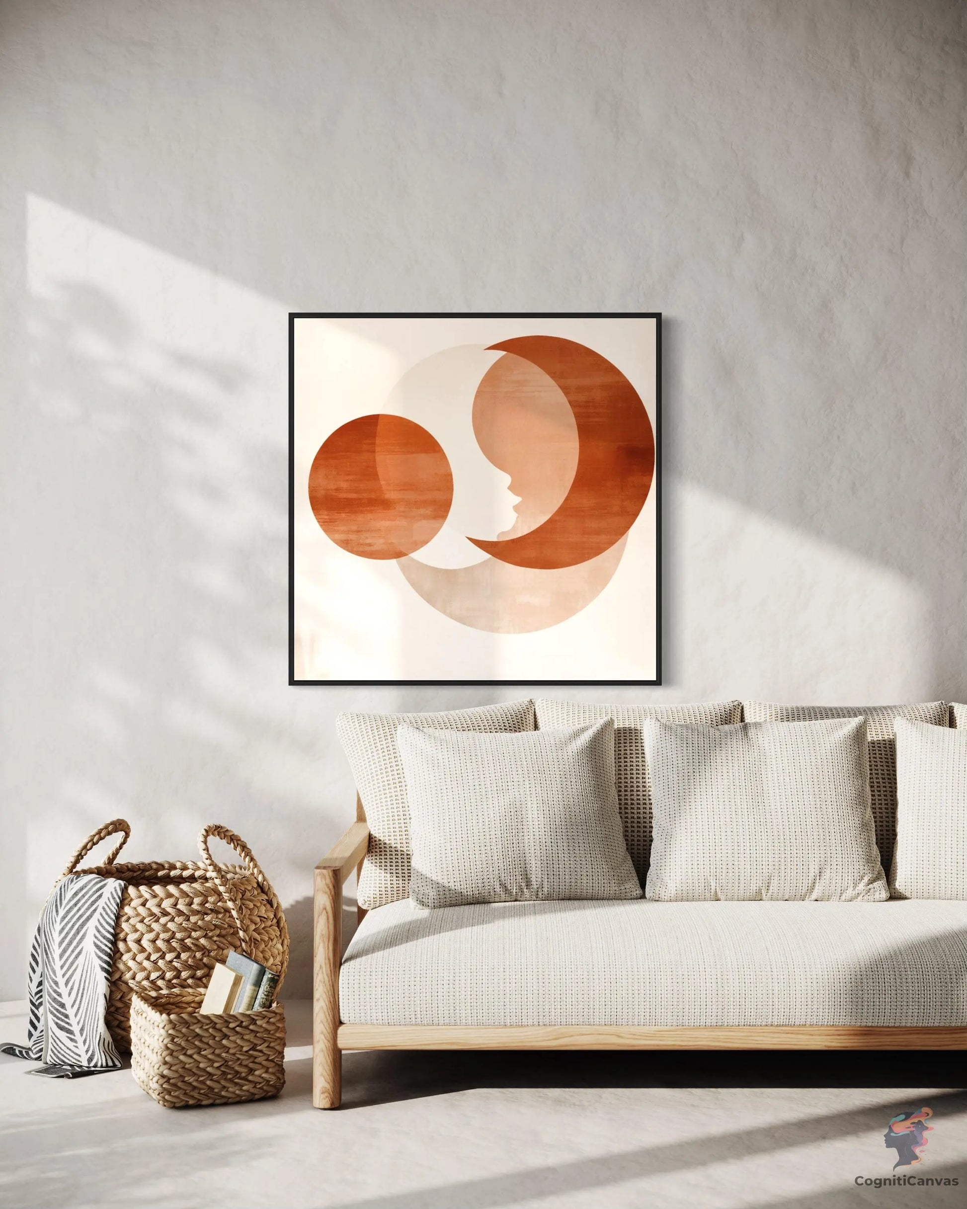 Modern Boho Wall Art | Minimalist Terracotta Digital Print CognitiCanvas