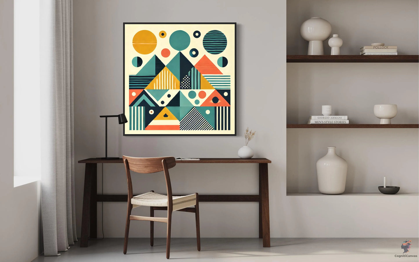 Modern Geometric Abstract Art Print - Vibrant Digital Download CognitiCanvas