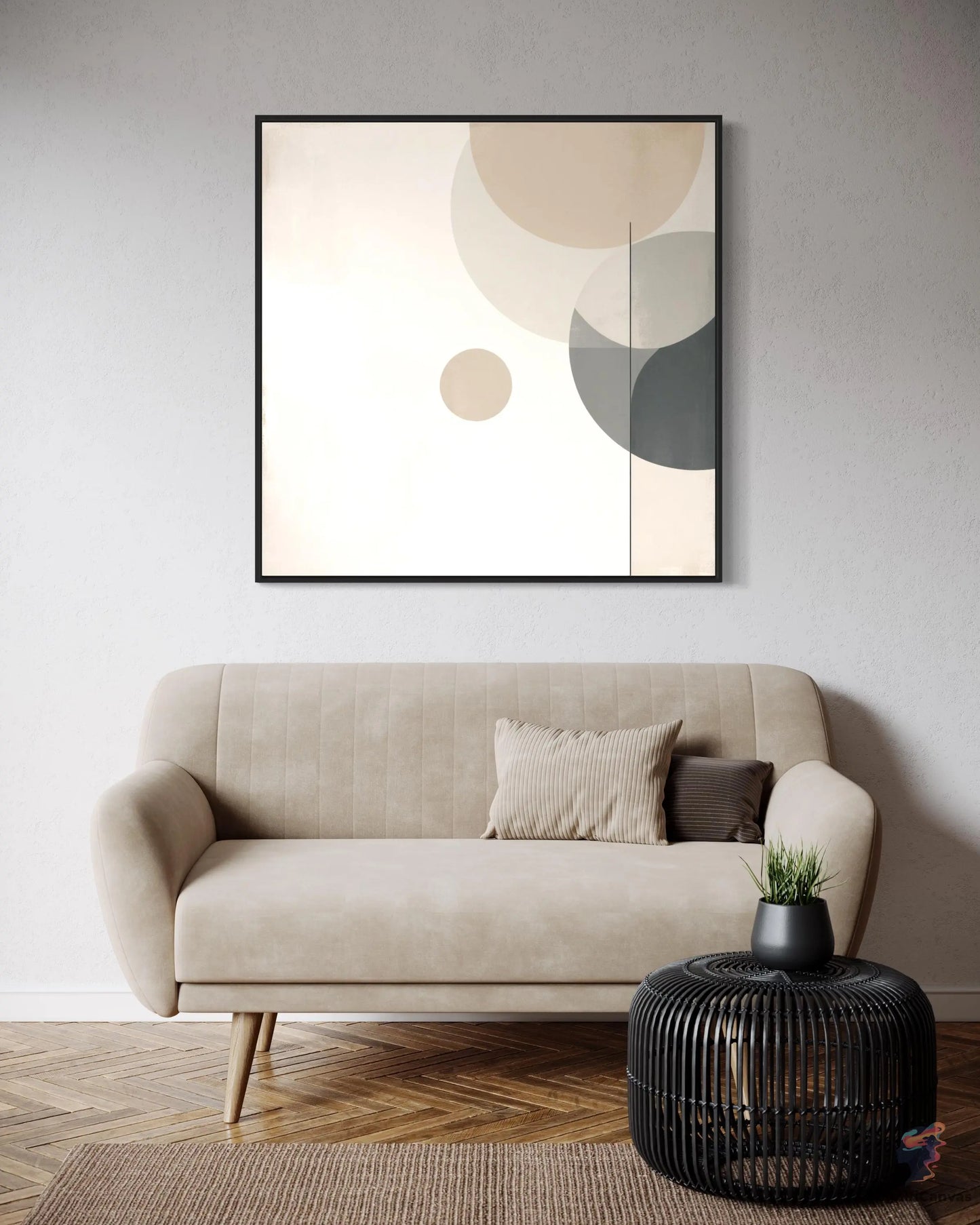 Modern Minimalist Abstract Artwork - Muted Tones Geometric | Minimalist Abstract Art CognitiCanvas