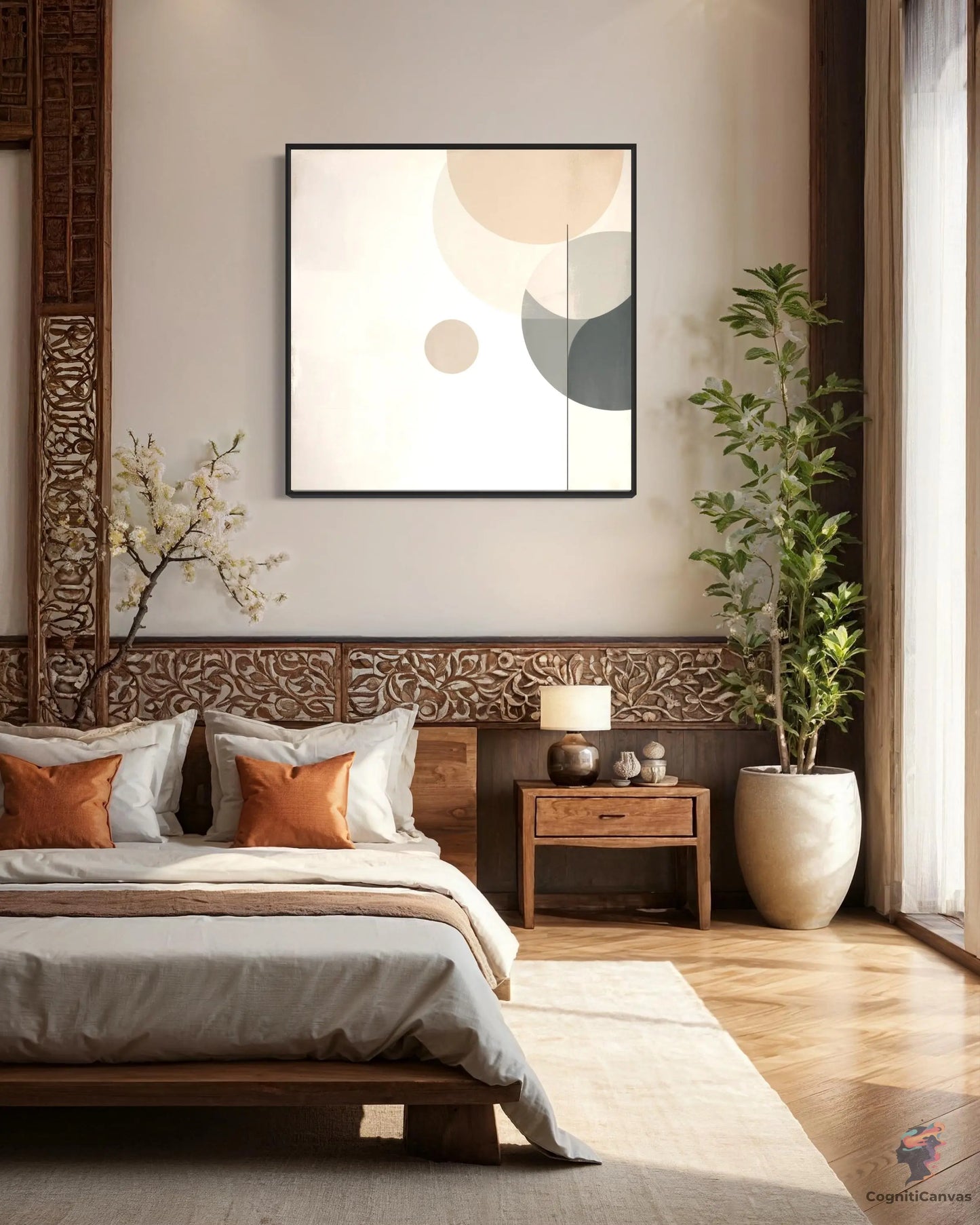 Modern Minimalist Abstract Artwork - Muted Tones Geometric | Minimalist Abstract Art CognitiCanvas