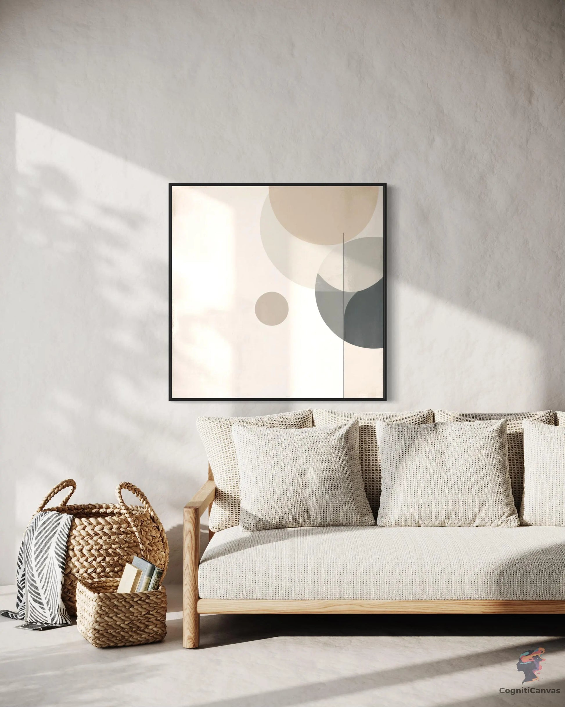 Modern Minimalist Abstract Artwork - Muted Tones Geometric | Minimalist Abstract Art CognitiCanvas