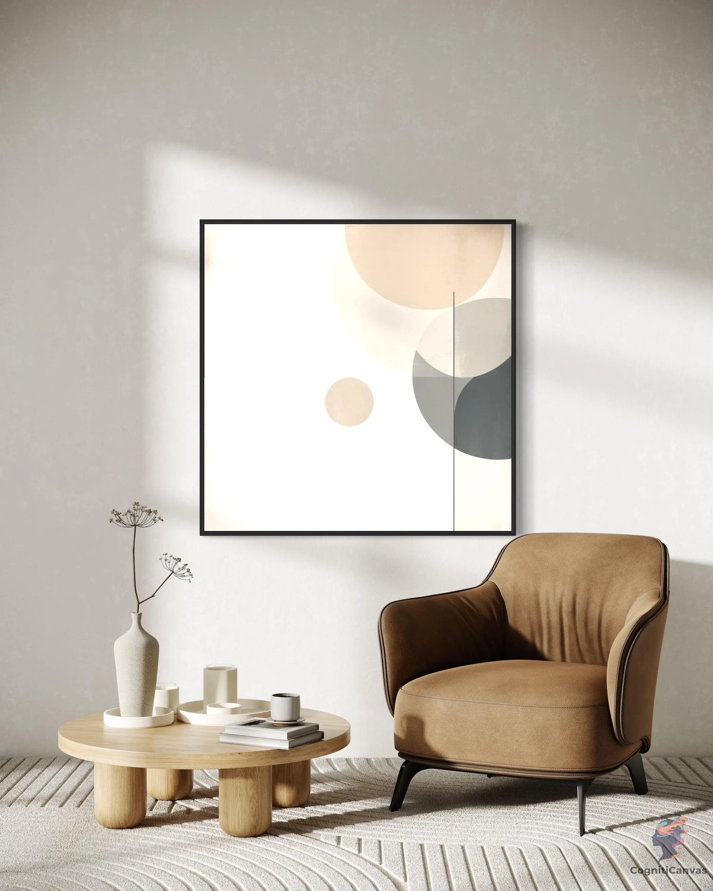 Modern Minimalist Abstract Artwork - Muted Tones Geometric | Minimalist Abstract Art CognitiCanvas