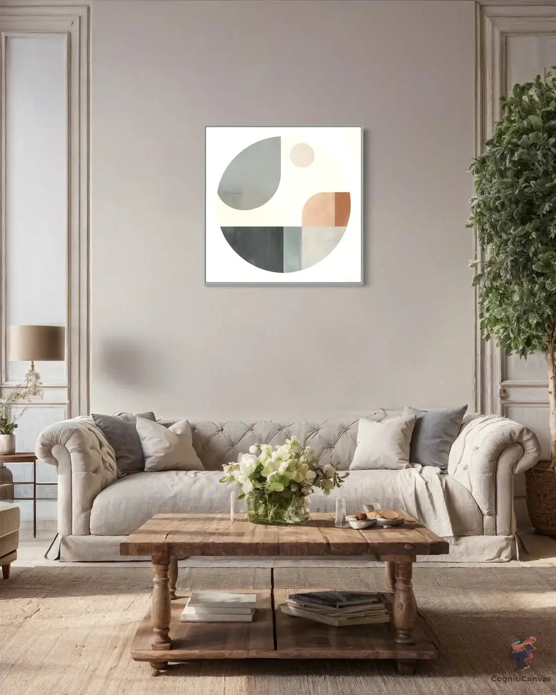 Modern Wall Art: Affordable AI-Generated Abstract Painting CognitiCanvas