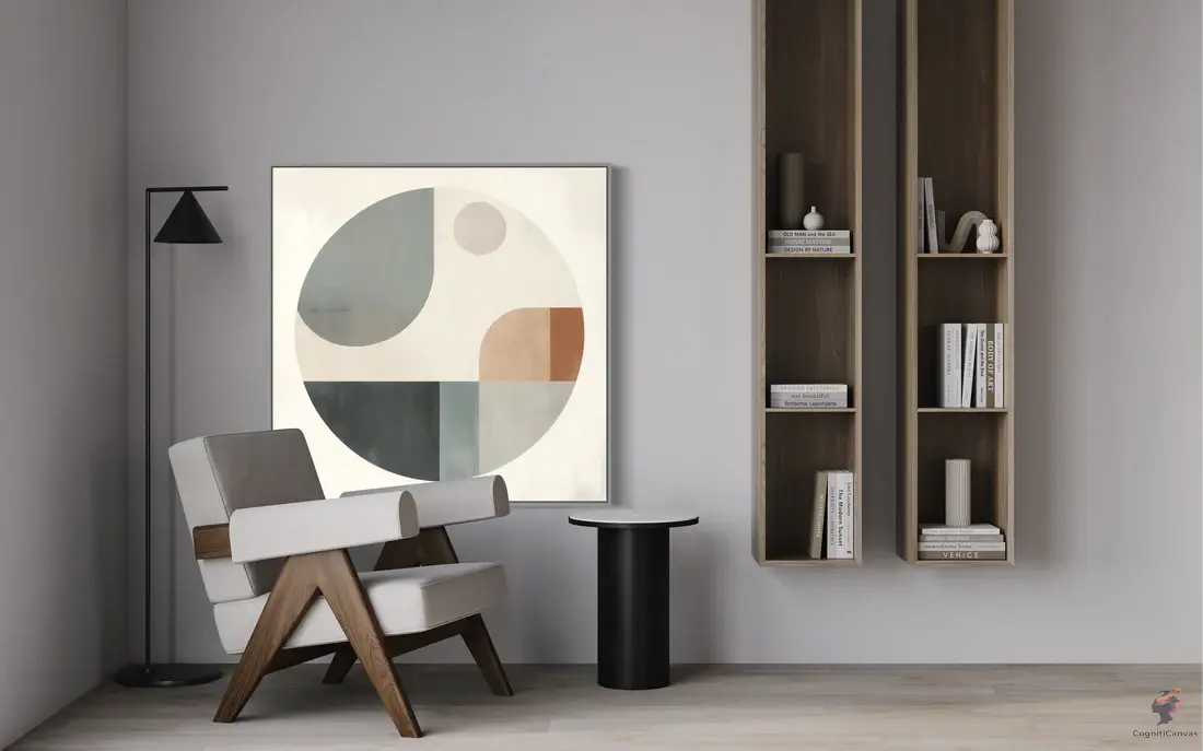 Modern Wall Art: Affordable AI-Generated Abstract Painting CognitiCanvas