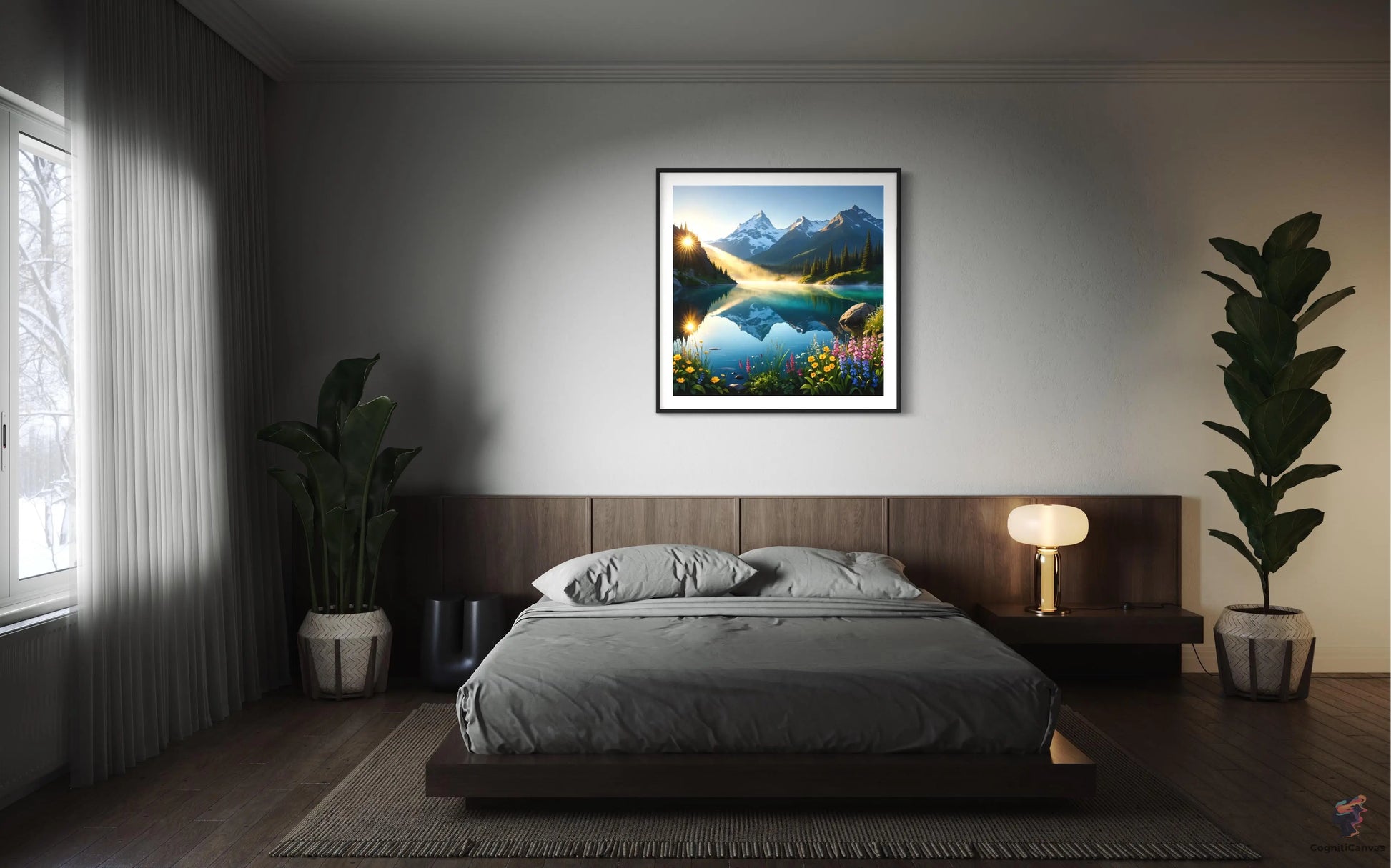 Serene Sunrise | Modern Digital Wall Art CognitiCanvas