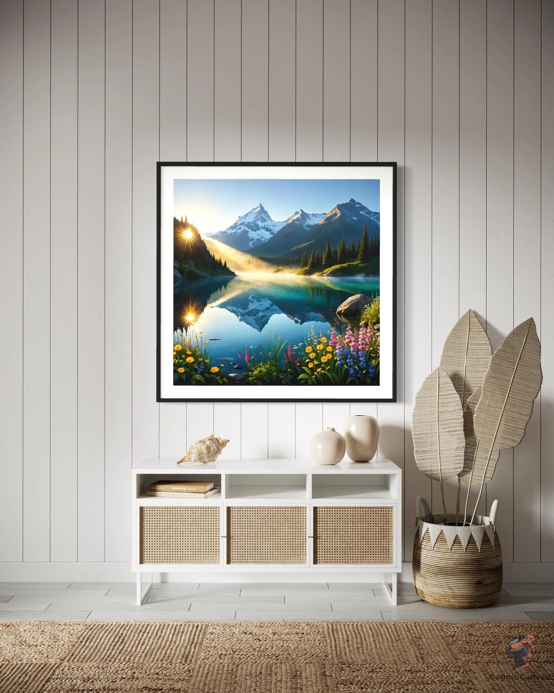 Serene Sunrise | Modern Digital Wall Art CognitiCanvas