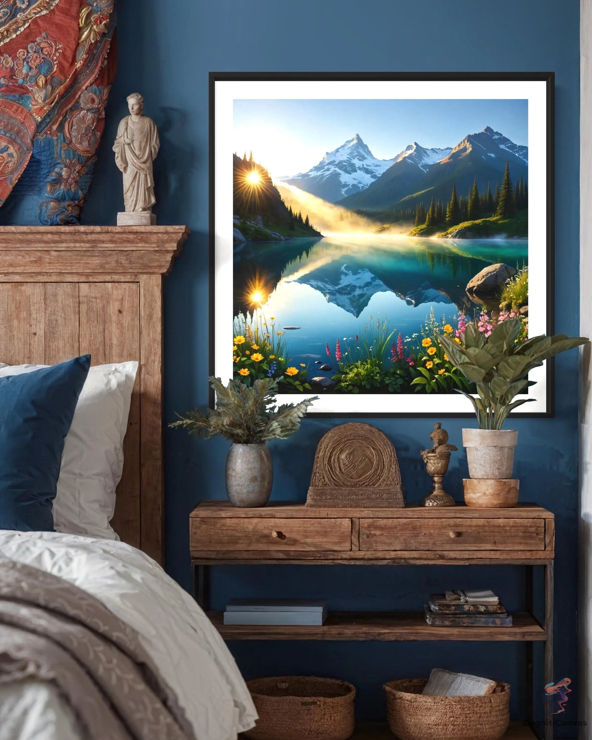 Serene Sunrise | Modern Digital Wall Art CognitiCanvas