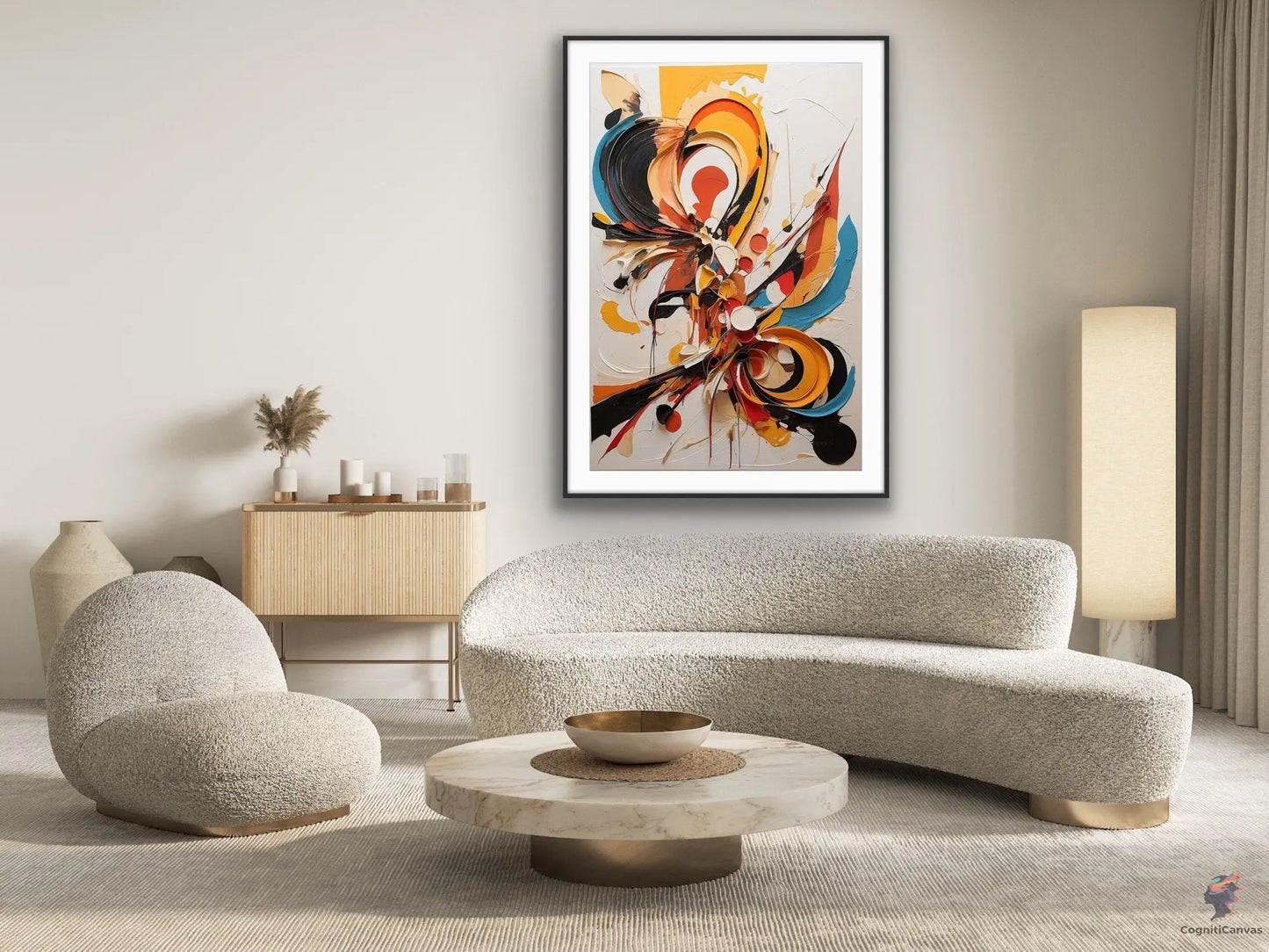 Vibrant Abstract Art Digital | Modern Wall Decor CognitiCanvas