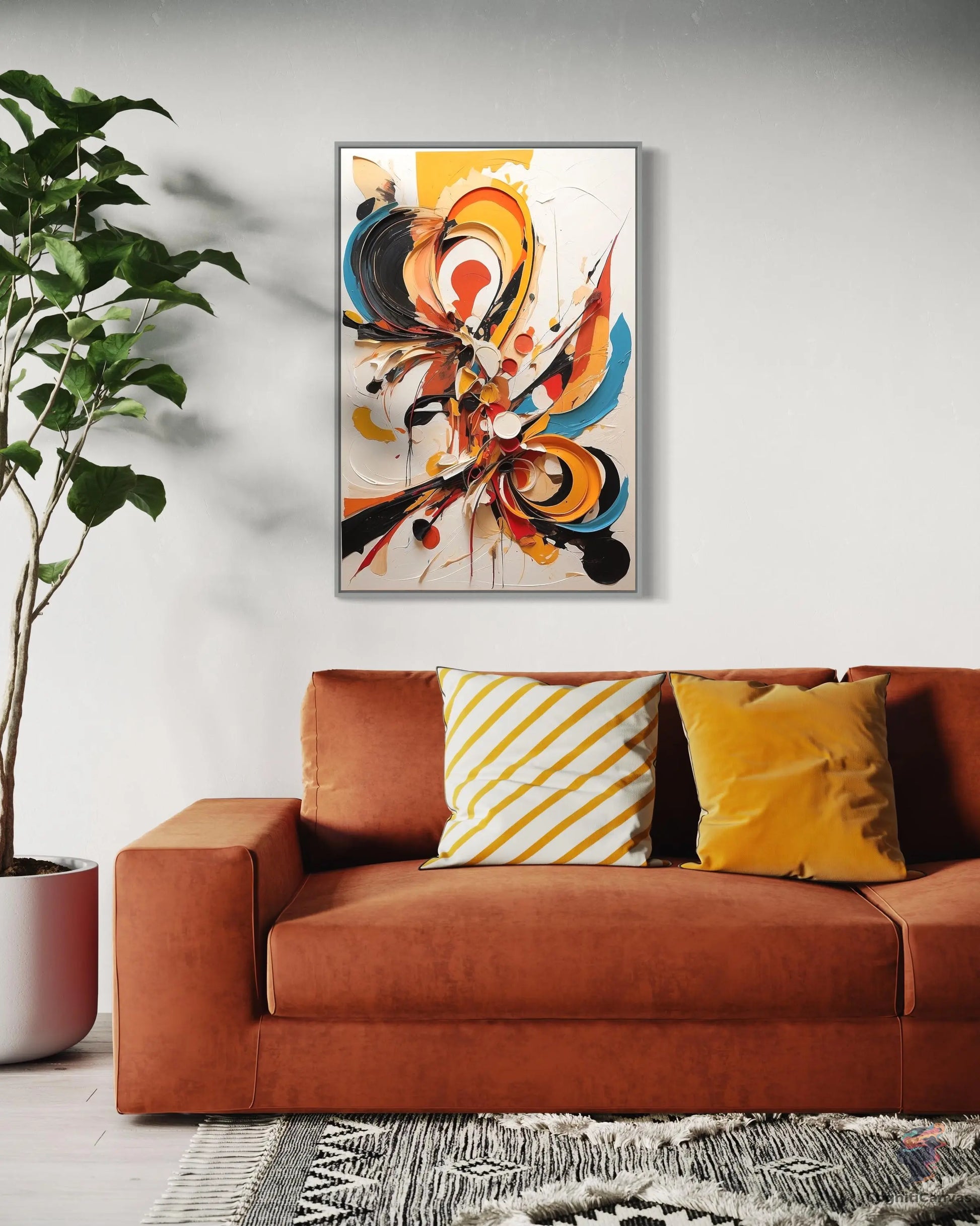 Vibrant Abstract Art Digital | Modern Wall Decor CognitiCanvas