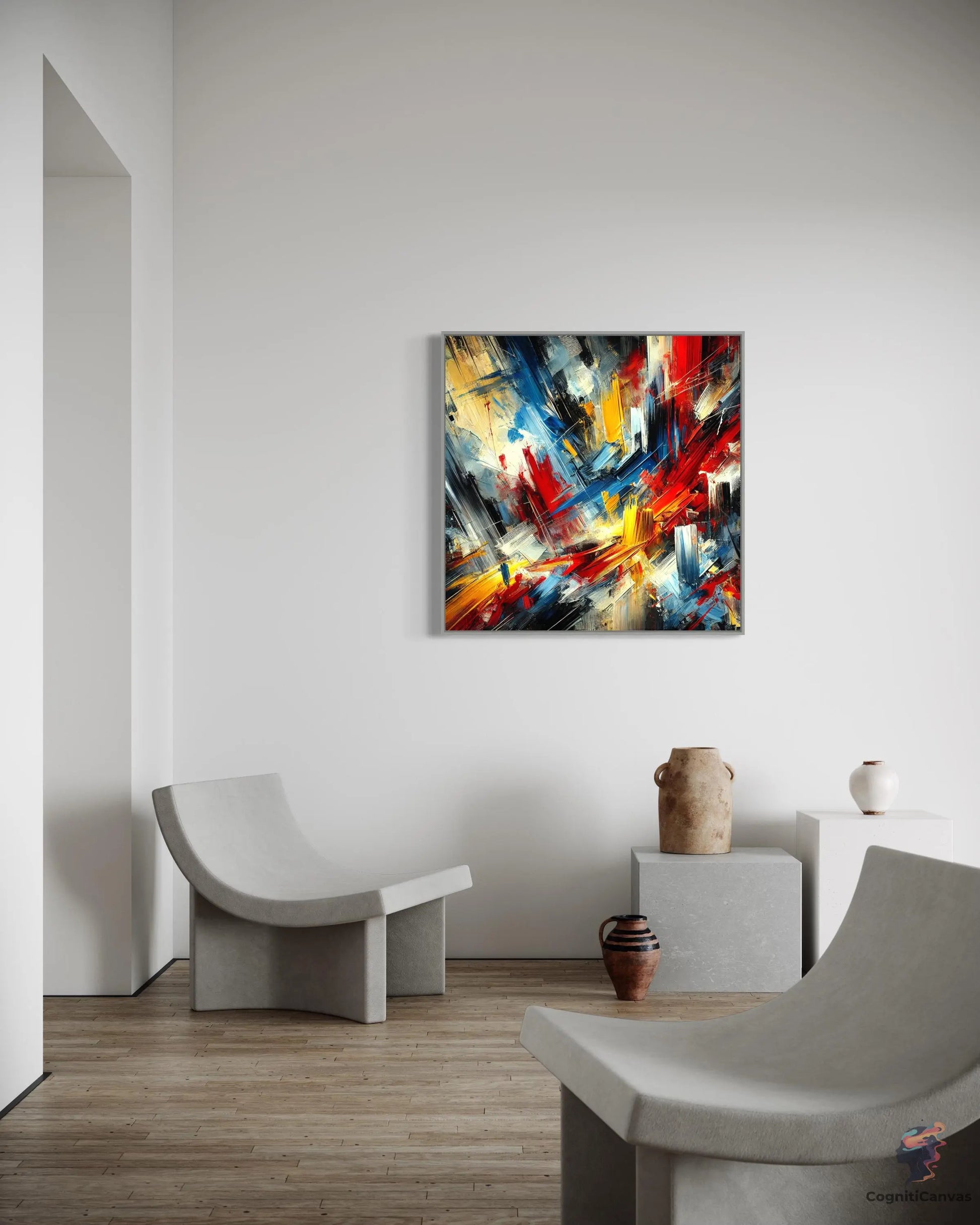 Vibrant Abstract Expressionism Art Print - Dynamic Brushstrokes Digital Download CognitiCanvas