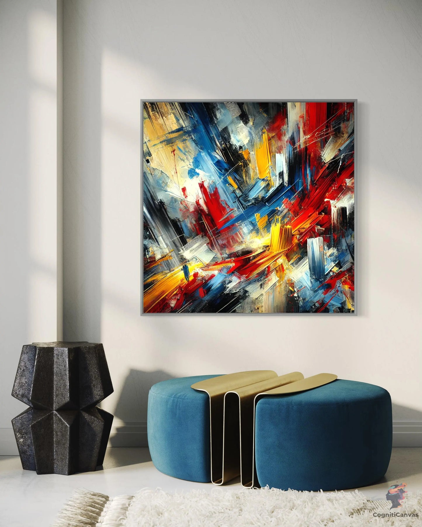 Vibrant Abstract Expressionism Art Print - Dynamic Brushstrokes Digital Download CognitiCanvas