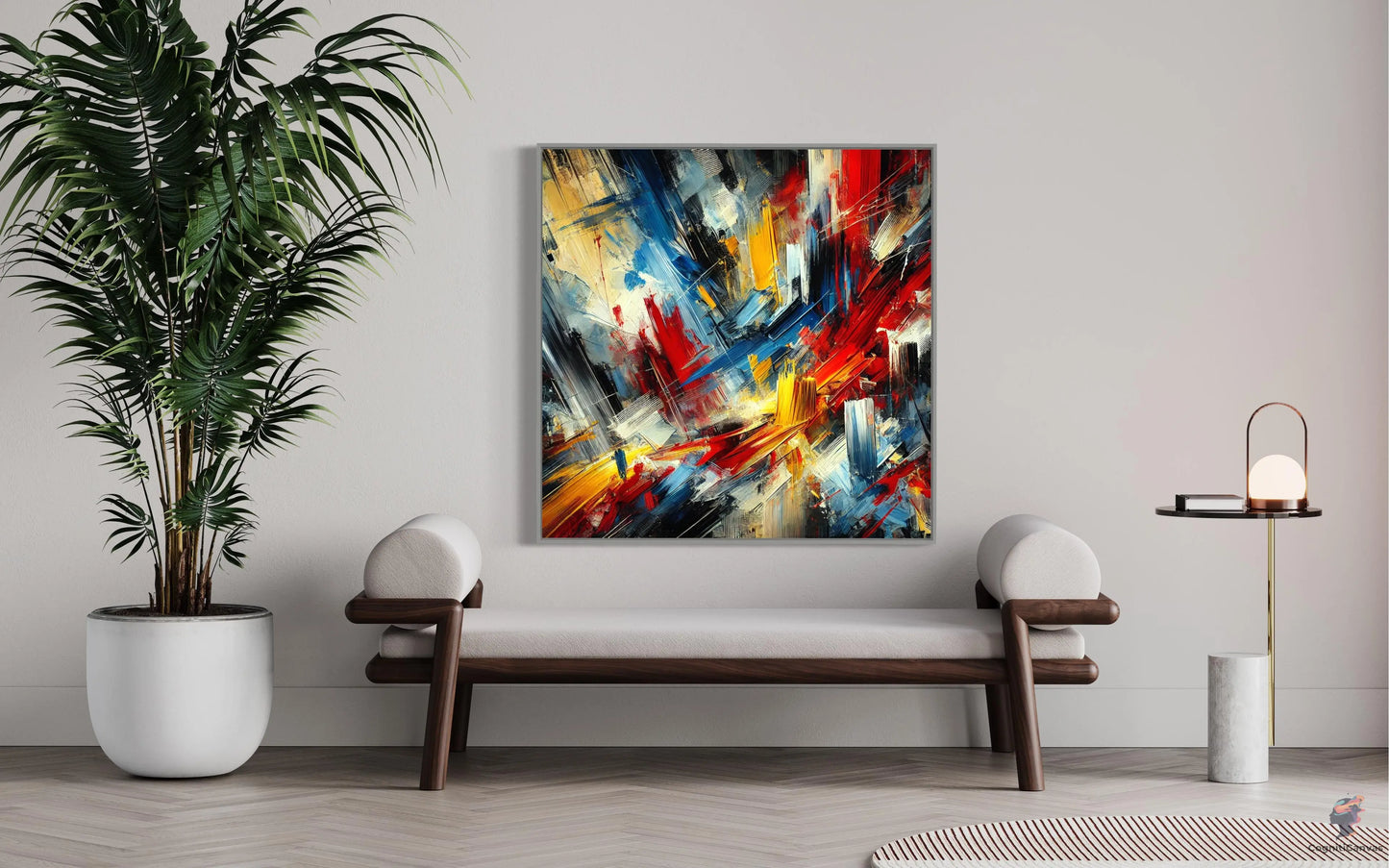 Vibrant Abstract Expressionism Art Print - Dynamic Brushstrokes Digital Download CognitiCanvas