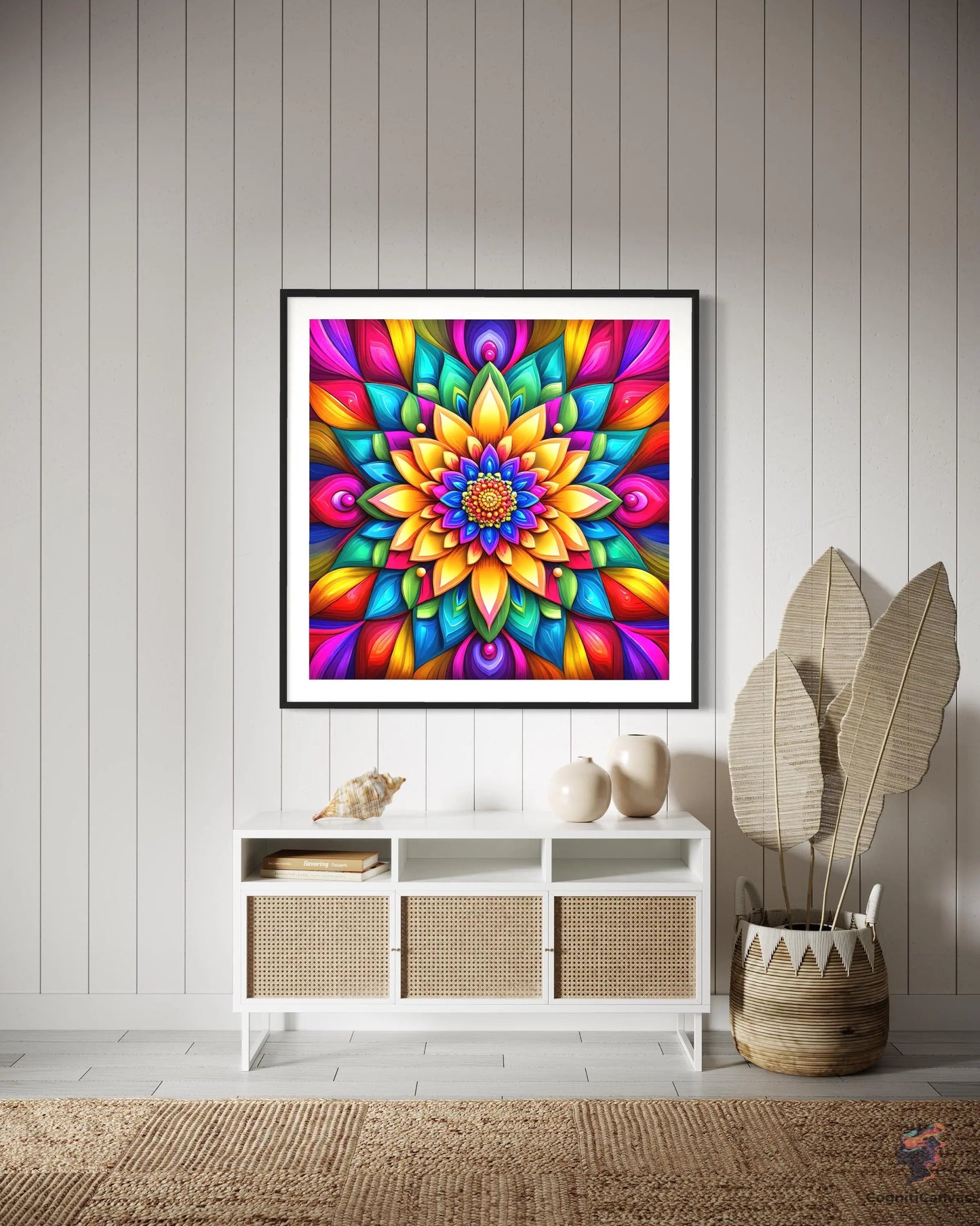 Instant download AI-generated floral art by CognitiCanvas – perfect for living rooms