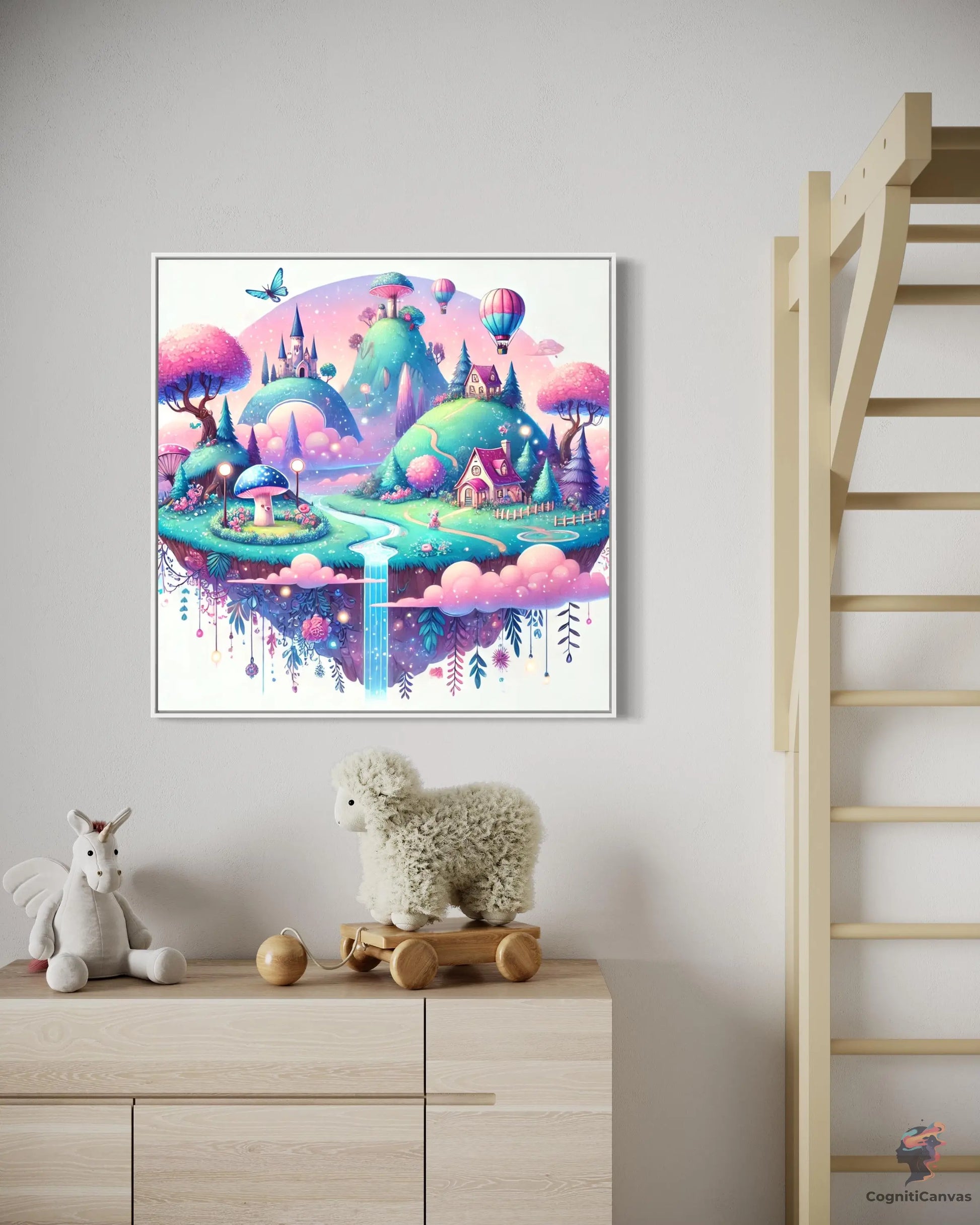 Whimsical Fantasy Landscape Art Print - Magical Digital Download CognitiCanvas